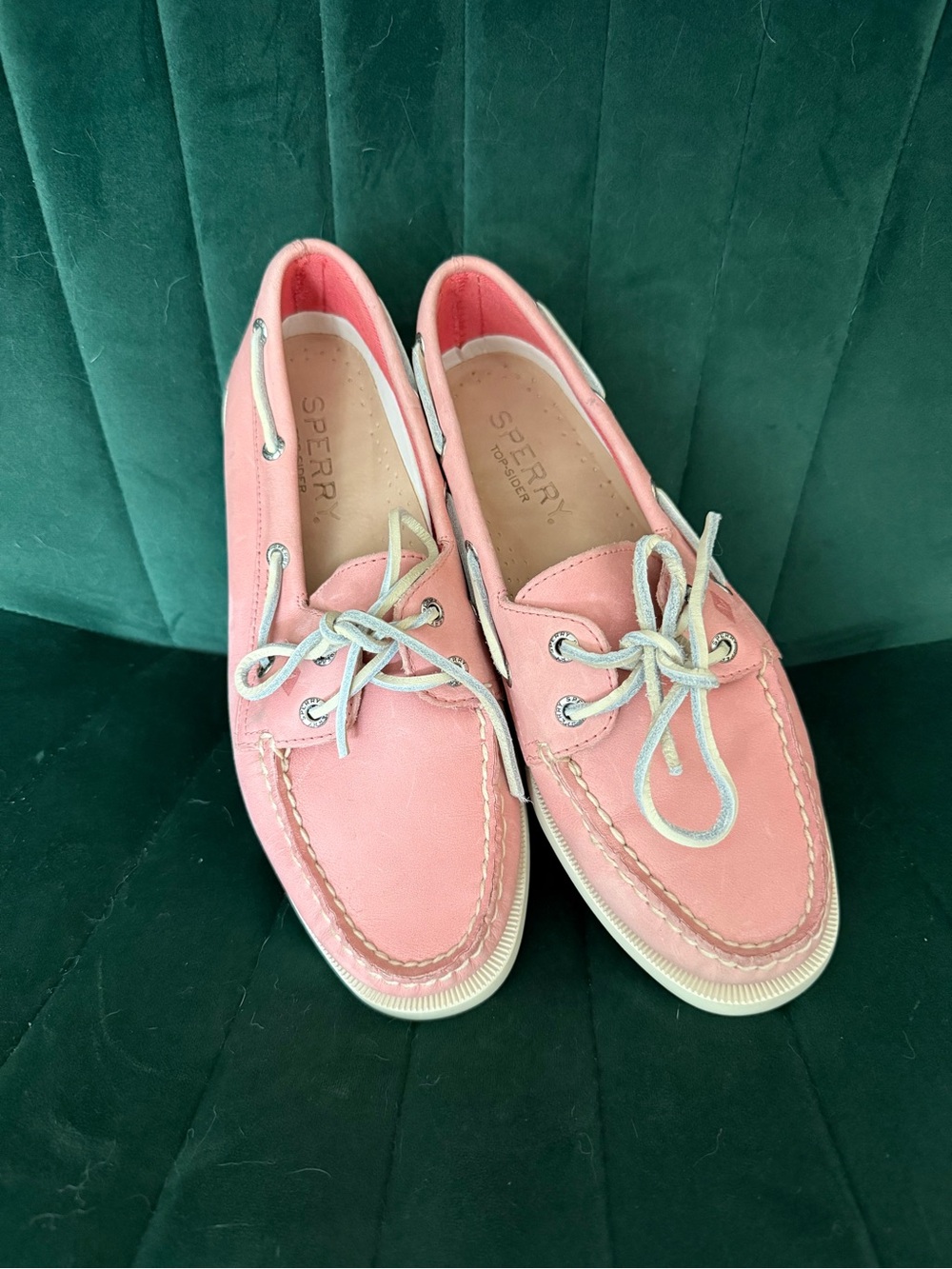Sperry Pink Leather 2-Eye Boat Shoes - Women's